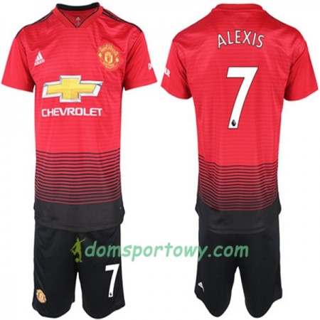 Koszulka Manchester United Alexis Sanchez 7 Dziecięcy Domowe Koszulki Piłkarskie 2018-2019 Krótki Rękaw
